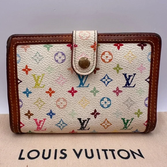 Louis Vuitton Murakami white kisslock wallet - Picture 1 of 16